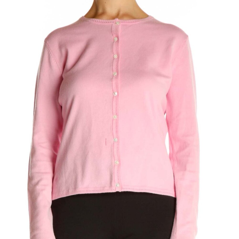 Lilly pulitzer Pink Solid All Day Wear Cardigan - Picture 2 of 4